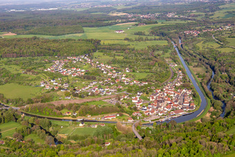 Saarschleife in Wittring im Bundesland Moselle, Frankreich