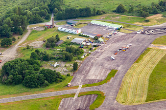 Airport Touristik Center (ATC) auf Peenemünde Airport im Bundesland Mecklenburg-Vorpommern, Deutschland