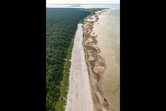 Hundestrand Peenemünde Das nördliche Ende von 40 km ununterbrochenem Sandstrand auf Usedom im Bundesland Mecklenburg-Vorpommern, Deutschland