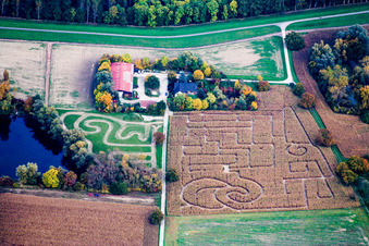 Maislabyrinth Seehof in Leimersheim im Bundesland Rheinland-Pfalz, Deutschland