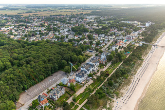 Villen zwischen Dünenstraße und Strandpromenade in Zinnowitz im Bundesland Mecklenburg-Vorpommern, Deutschland