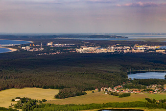Świnoujście von Westen im Bundesland Westpommern, Polen