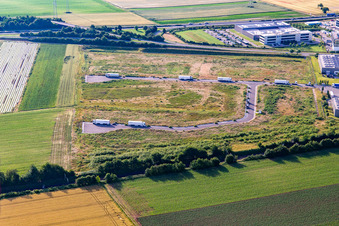 Erschliessung der Nord-Erweiterung des Gewerbegebiet Im Speyerer Tal in Rülzheim im Bundesland Rheinland-Pfalz, Deutschland