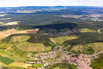 Weinberge in Ramsthal im Bundesland Bayern, Deutschland
