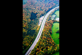 Verlauf der A6 in Dielheim im Bundesland Baden-Württemberg, Deutschland