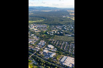 Hardecksiedlung im Ortsteil Grünwinkel in Karlsruhe im Bundesland Baden-Württemberg, Deutschland