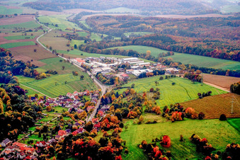 Industriegebiet Spitzäcker im Ortsteil Waldwimmersbach in Lobbach im Bundesland Baden-Württemberg, Deutschland