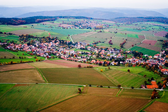 Dorfansicht im Ortsteil Haag in Schönbrunn im Bundesland Baden-Württemberg, Deutschland