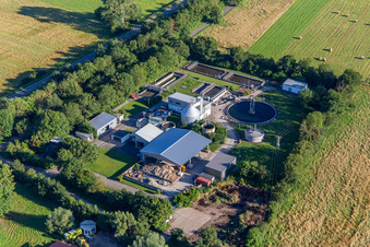 Kläranlage in Offenbach an der Queich im Bundesland Rheinland-Pfalz, Deutschland