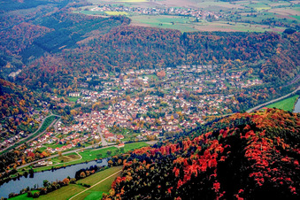 Ort am Neckar in Neckargerach im Bundesland Baden-Württemberg, Deutschland