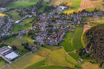 Ortsteil Affolterbach in Wald-Michelbach im Bundesland Hessen, Deutschland aus der Vogelperspektive