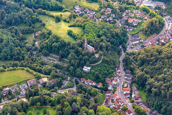 Luftbild von Marienkirche - Evangelische Kirchengemeinde Schönberg-Wilmshausen in Bensheim im Bundesland Hessen, Deutschland