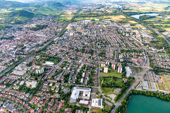 Bensheim von Norden im Bundesland Hessen, Deutschland