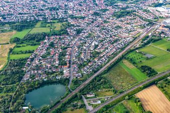 Park "Bahnweiher" in Schifferstadt im Bundesland Rheinland-Pfalz, Deutschland