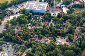 Achterbahn bigFM Expedition GeForce im Holiday Park Germany in Haßloch im Bundesland Rheinland-Pfalz, Deutschland