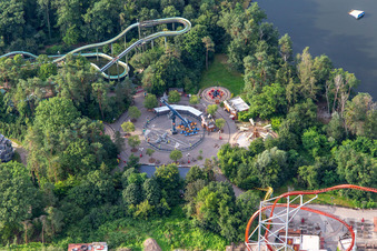 Holiday Park Germany in Haßloch im Bundesland Rheinland-Pfalz, Deutschland vom Flugzeug aus