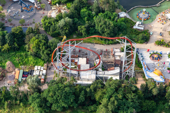 Holiday Park Germany in Haßloch im Bundesland Rheinland-Pfalz, Deutschland aus der Vogelperspektive