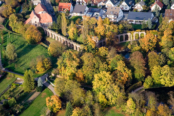 Römisches Wasserkastell im Schloßgarten Schwetzingen im Bundesland Baden-Württemberg, Deutschland