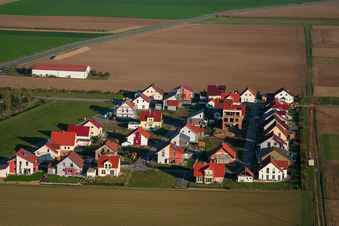 Neubaugebiet Brotäcker: Buchenweg in Steinweiler im Bundesland Rheinland-Pfalz, Deutschland