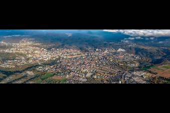 Stadtübersicht aus Westen in Pirmasens im Bundesland Rheinland-Pfalz, Deutschland