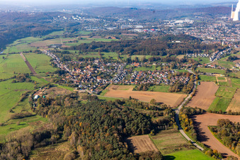 Ortschaft von Süden im Ortsteil Niederbexbach in Bexbach im Bundesland Saarland, Deutschland