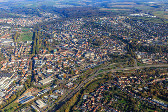 Zentrum von Westen in Zweibrücken im Bundesland Rheinland-Pfalz, Deutschland