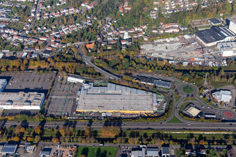 Globus Baumarkt Zweibrücken an der A8 im Ortsteil Bubenhausen im Bundesland Rheinland-Pfalz, Deutschland