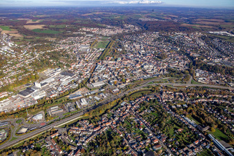 Rosengartenstraße und Gestütsallee in Zweibrücken im Bundesland Rheinland-Pfalz, Deutschland