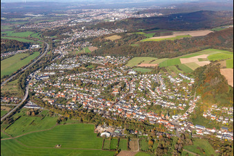 Stadt von Süden im Ortsteil Einöd in Homburg im Bundesland Saarland, Deutschland