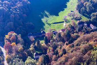 Walpurgiskapelle am Schloß Gutenbrunnen im Bittensbachtal im Ortsteil Wörschweiler in Homburg im Bundesland Saarland, Deutschland