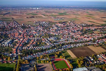 Luftbild von Kettelerstr in Herxheim bei Landau im Bundesland Rheinland-Pfalz, Deutschland