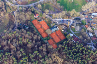 Luftbild von Tennisclub in Rülzheim im Bundesland Rheinland-Pfalz, Deutschland