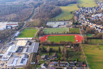 Zentrale Sportanlage in Herxheim bei Landau im Bundesland Rheinland-Pfalz, Deutschland