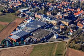 Luftaufnahme von BELLHEIMER BRAUEREI - PARK & Bellheimer Brauereien GmbH & Co. KG im Bundesland Rheinland-Pfalz, Deutschland