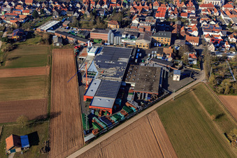 Schrägluftbild von BELLHEIMER BRAUEREI - PARK & Bellheimer Brauereien GmbH & Co. KG im Bundesland Rheinland-Pfalz, Deutschland