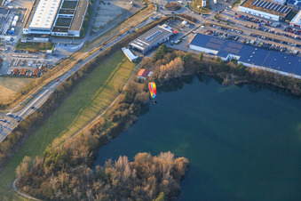 Baggersee Blankenloch in Stutensee im Bundesland Baden-Württemberg, Deutschland