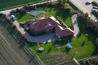 Luftbild von Gemüseanbau - Dieter Stubenbordt in Zeiskam im Bundesland Rheinland-Pfalz, Deutschland