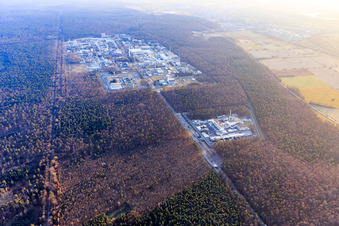 Karlsruhe Institut für Technologie - Campus Nord (KIT) aus Norden in Linkenheim-Hochstetten im Bundesland Baden-Württemberg, Deutschland