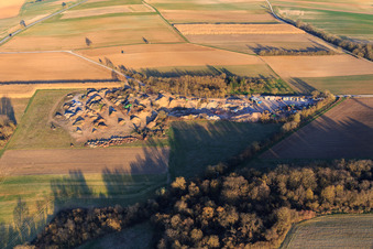 Luftaufnahme von Ernst Semar GmbH Recycling-Anlage & Containerdienst in Oberotterbach im Bundesland Rheinland-Pfalz, Deutschland