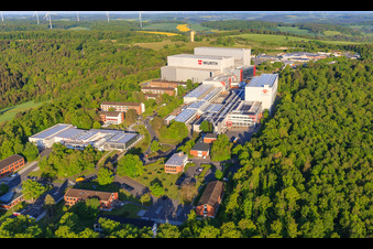 Würth Industrie Service GmbH & Co. KG auf dem Drillberg aus Osten in Bad Mergentheim im Bundesland Baden-Württemberg, Deutschland