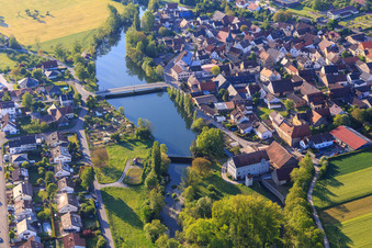 Tauberbrücke im Ortsteil Elpersheim in Weikersheim im Bundesland Baden-Württemberg, Deutschland