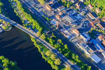 Brücke am Main über die Taubermündung in Wertheim im Bundesland Baden-Württemberg, Deutschland