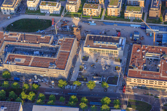 Luftbild von Neubauten Emil-Wachter-Straße im Ortsteil Mörsch in Rheinstetten im Bundesland Baden-Württemberg, Deutschland