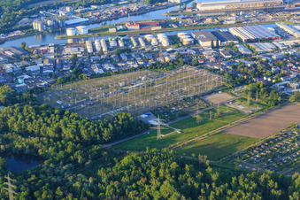 Umspannwerk Daxlanden in Karlsruhe im Bundesland Baden-Württemberg, Deutschland