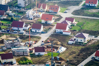 Am Höhenweg in Kandel im Bundesland Rheinland-Pfalz, Deutschland aus der Luft betrachtet
