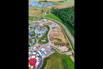 Erweiterungsbaustelle im Süden von Rulantica im Europapark Rust im Bundesland Baden-Württemberg, Deutschland
