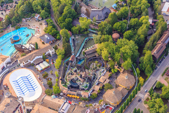Yomi Abenteuer Trail, EP-Express Station "Spanien" und Spanische Arena des Europapark Rust im Bundesland Baden-Württemberg, Deutschland