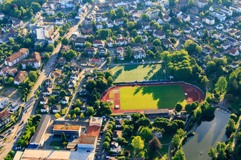 Stadtrainseee und Elztalstadion des  FC Waldkirch e.V. und SV Waldkirch eV im Bundesland Baden-Württemberg, Deutschland