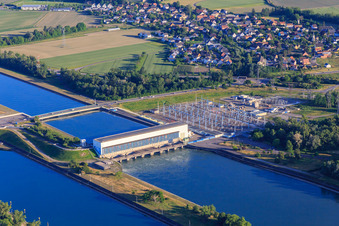 Centrale hydroélectrique in Vogelgrun im Bundesland Haut-Rhin, Frankreich