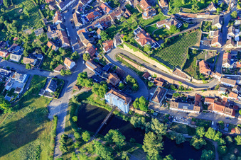 Langer Weg mit Weinberg in der Stadt und  Museum für Stadtgeschichte in Breisach am Rhein im Bundesland Baden-Württemberg, Deutschland